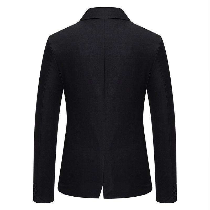 Men's Colorblock Slim Fit Lapel Single Button Blazer 11088297Y