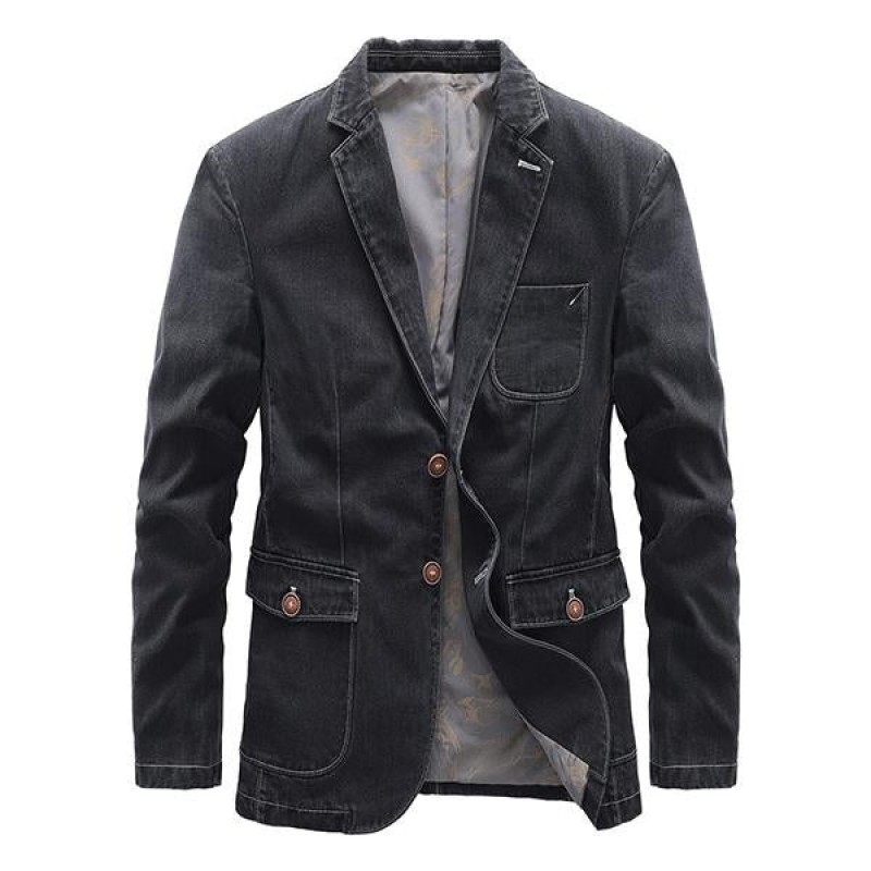 Men's Thin Casual Slim Denim Blazer 71507255M