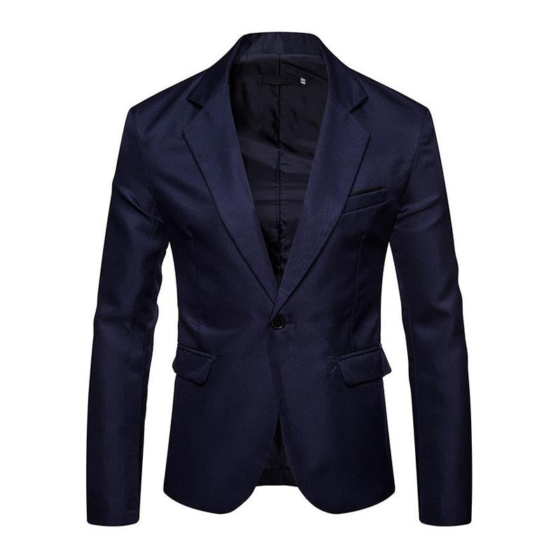 Men's Solid Color Multi-Pocket Blazer 63628898X