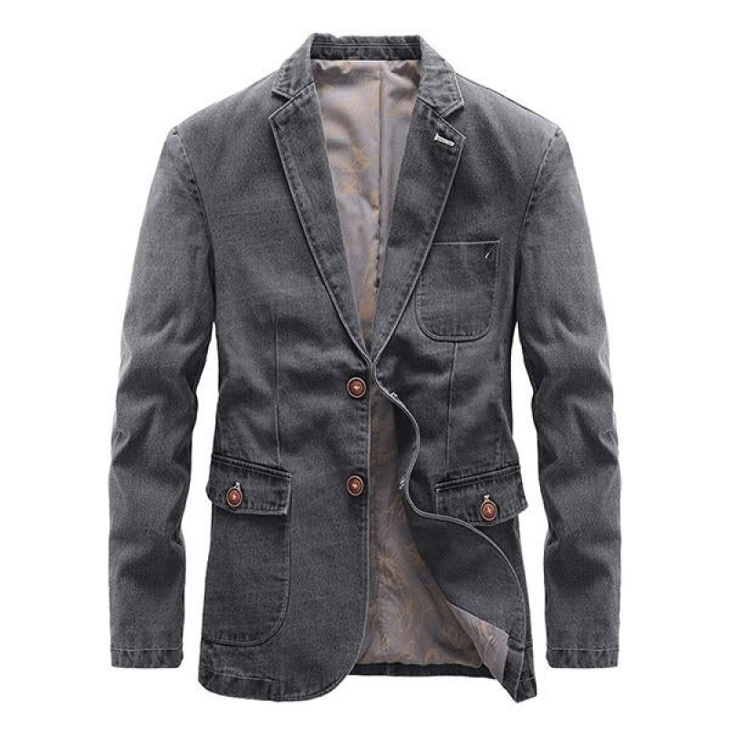 Men's Thin Casual Slim Denim Blazer 71507255M