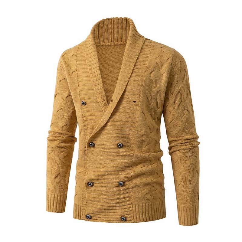 Men's Classic Vintage Slim Fit Button Thick Knit C...