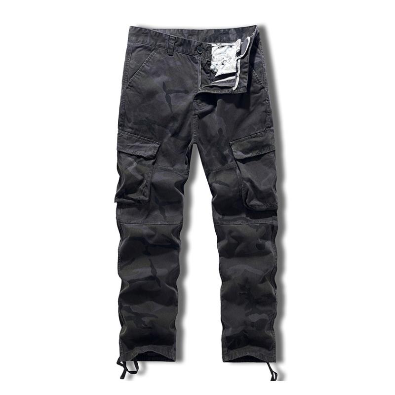 Men's Casual Outdoor Cotton Camouflage Multi-Pocket Cargo Pants 94913609M