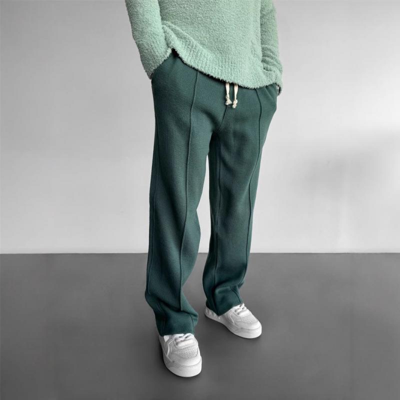 Men's Fashion Solid Loose Elastic Waist Casual Pants