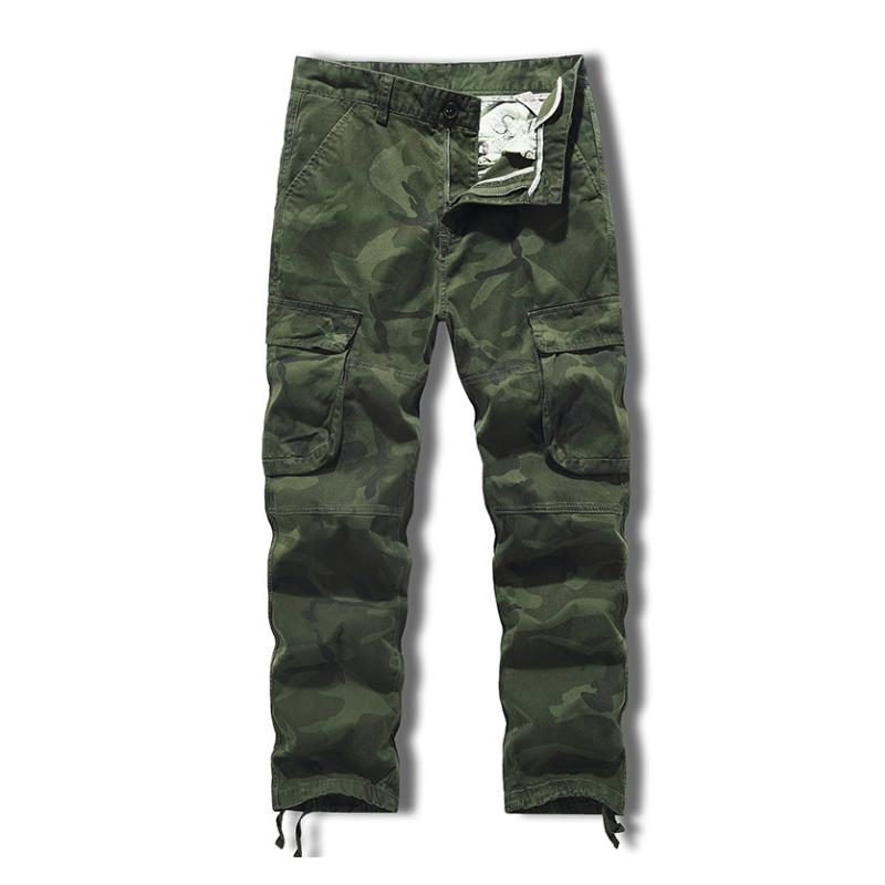 Men's Casual Outdoor Cotton Camouflage Multi-Pocket Cargo Pants 94913609M