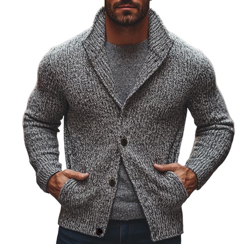 Men's Vintage Casual Jacquard Button Knitted Sweat...