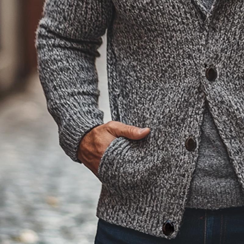 Men's Vintage Casual Jacquard Button Knitted Sweater Cardigan